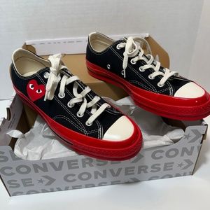 NIB! Converse x Play Comme des Garcons Chuck 70 Ox - Sz: 7.5M/9.5W Black A01795C